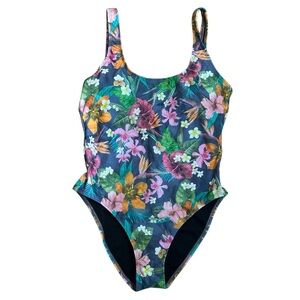 Salt Life Colorful Floral Tropical Print One-Piece Swimsuit NWT